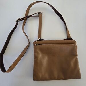 Peruzzi Made in Florence Genuine Leather Brown Crossbody Bag | Italian Leather